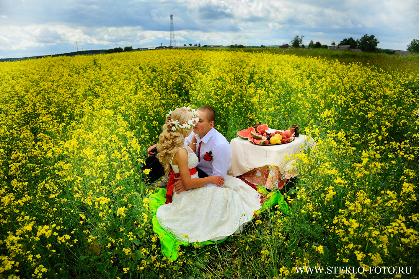 цветочная фотосессия в парке
