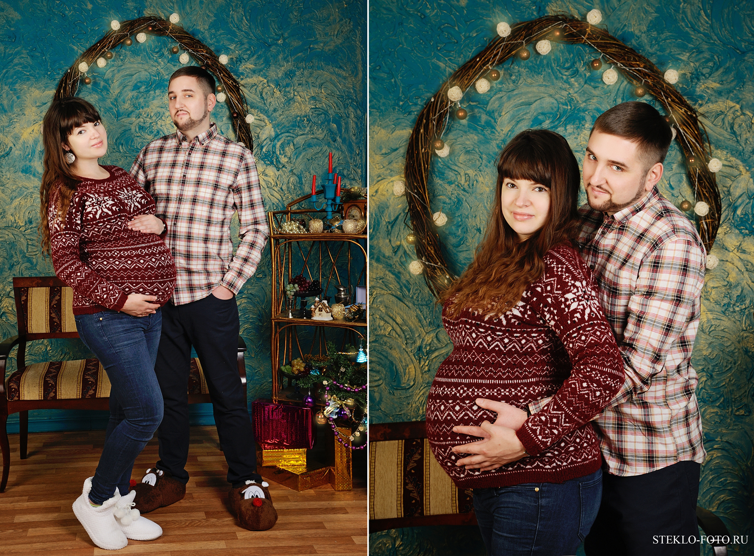 новогодняя фотосессия для беременных